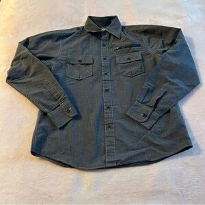 Metro Black Rue 21 gray long sleeve button down shirt size S casual cotton